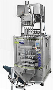 Multi-lane auger filler for pouch filling